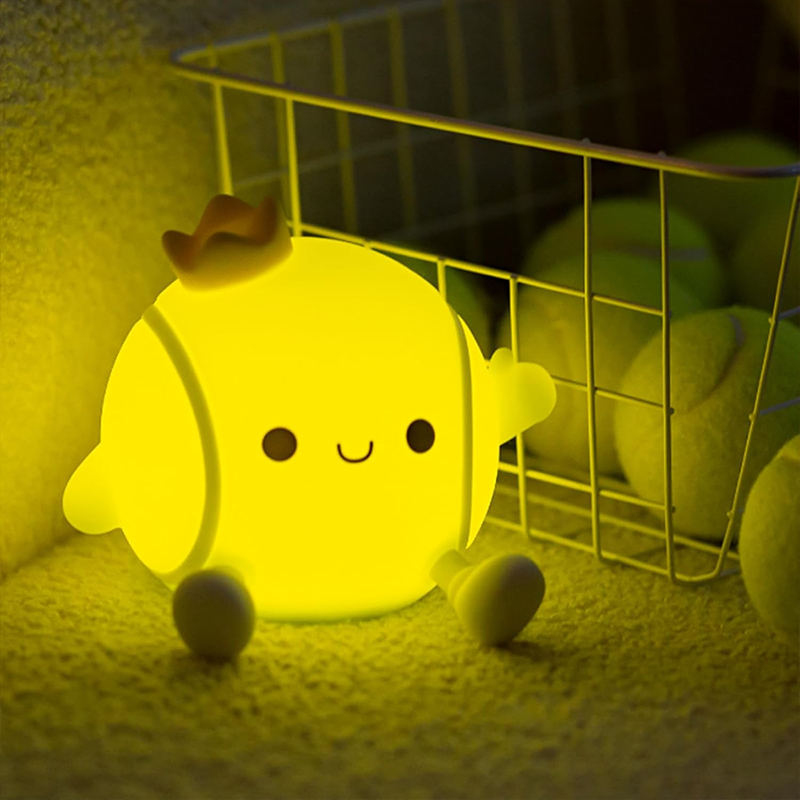 Baby Nursery Light - Lampu Tidur Silikon Bentuk Bola Tenis