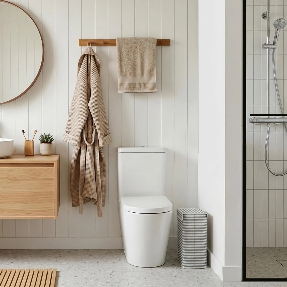 Storage Basket Fabric - Tempat Tisu Toilet Lipat dengan Tutup,