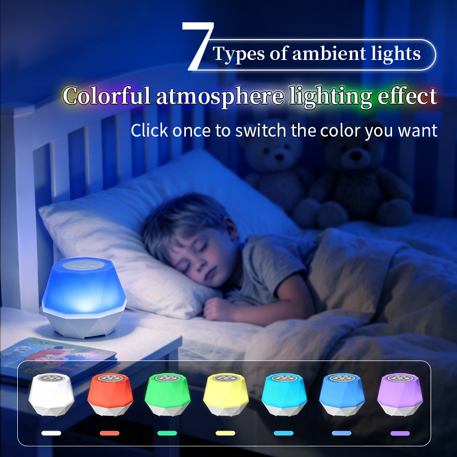 Baby Nursery Light - 7 Warna Fungsi White Noise Lampu