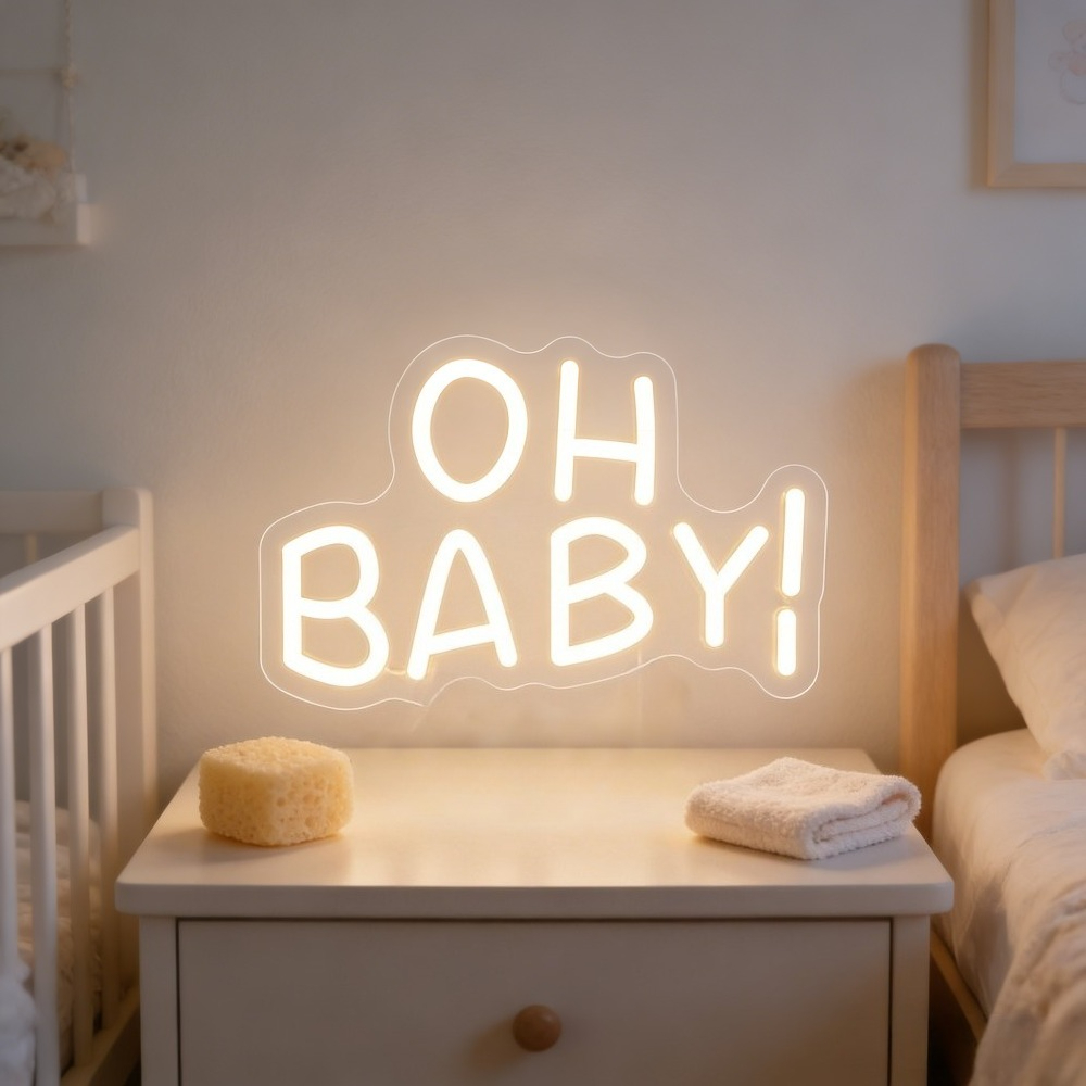 Baby Nursery Wall Lights - OH BABY Lampu Neon untuk Dekorasi