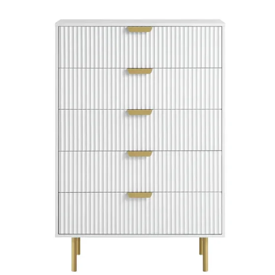 Drawer Dresser White - Ruang Penyimpanan Besar Gaya Modern Kayu