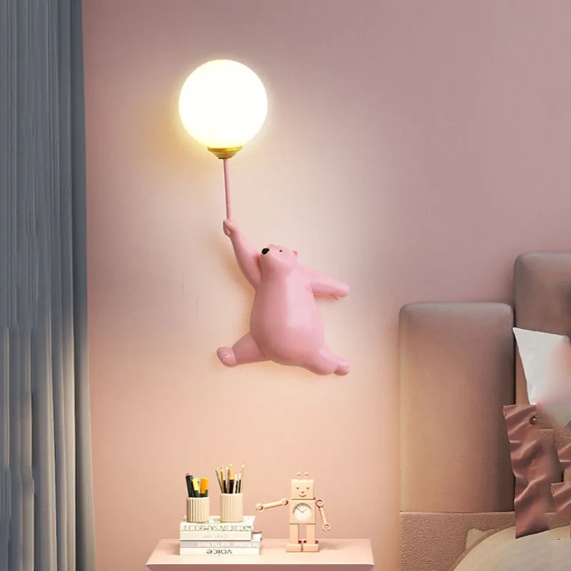 Baby Nursery Wall Lights - Lampu Dinding LED beruang kutub kartun