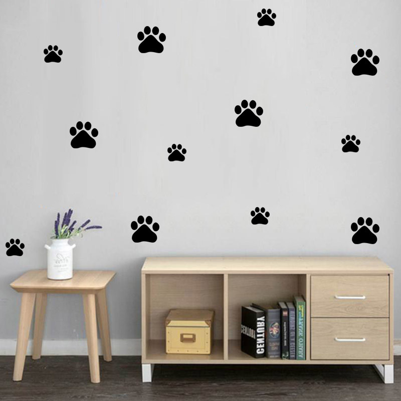 Baby Nursery Decals - Kartun Anjing Kucing Berjalan Kaki Stiker