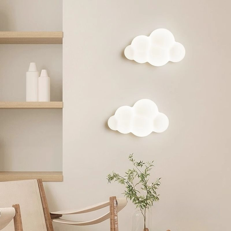Baby Nursery Wall Lights - Lampu Dinding Awan Putih Lampu Bintang