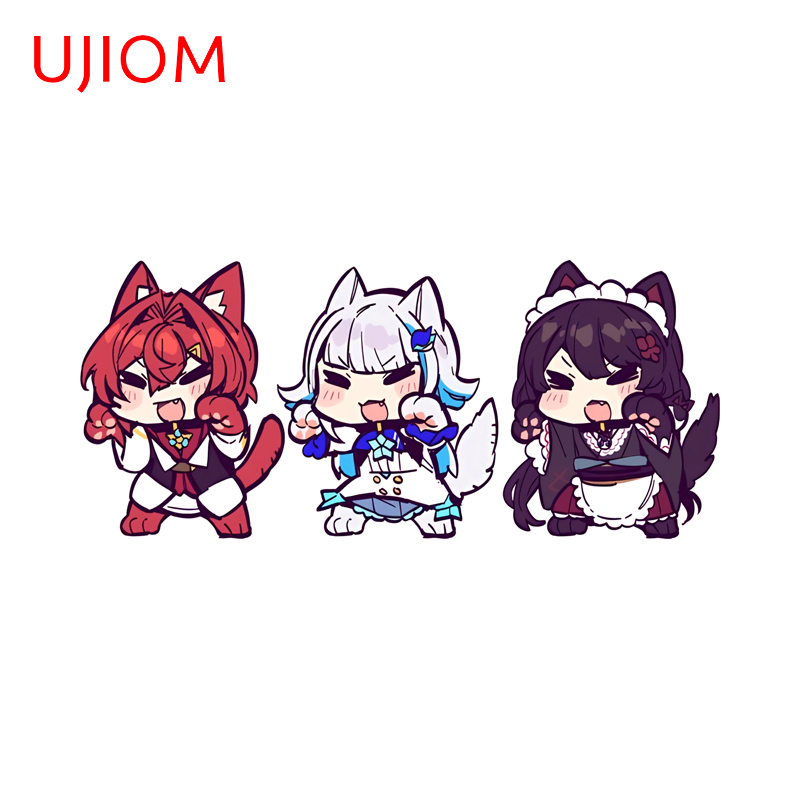 Baby Nursery Diy - UJIOM Chibi Hololive Tiga Gadis Stiker