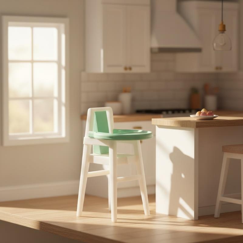 Baby Nursery Chair - Kursi Tinggi Bayi Miniatur Skala 1/12
