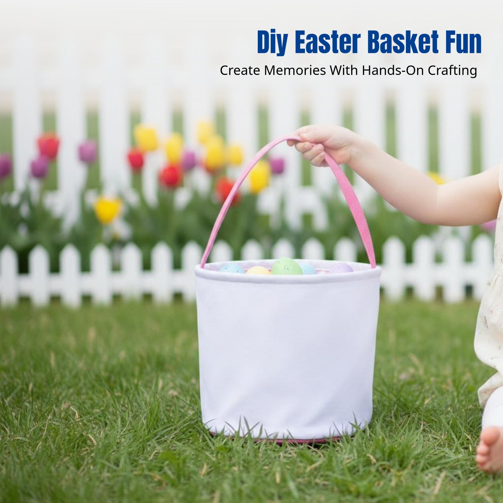 Storage Basket Fabric - Keranjang Paskah Kanvas Sublimasi dengan Telinga