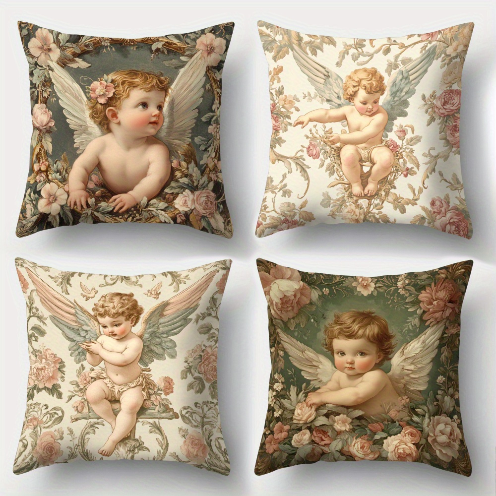 Baby Nursery Pillow - Set Sarung Bantal Motif Bunga Angel,