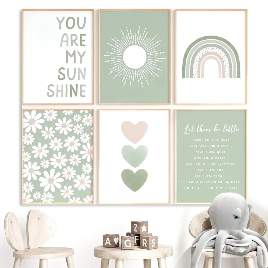 Baby Nursery Wall Lights - Buaya Tersenyum Menghadap Matahari – Poster