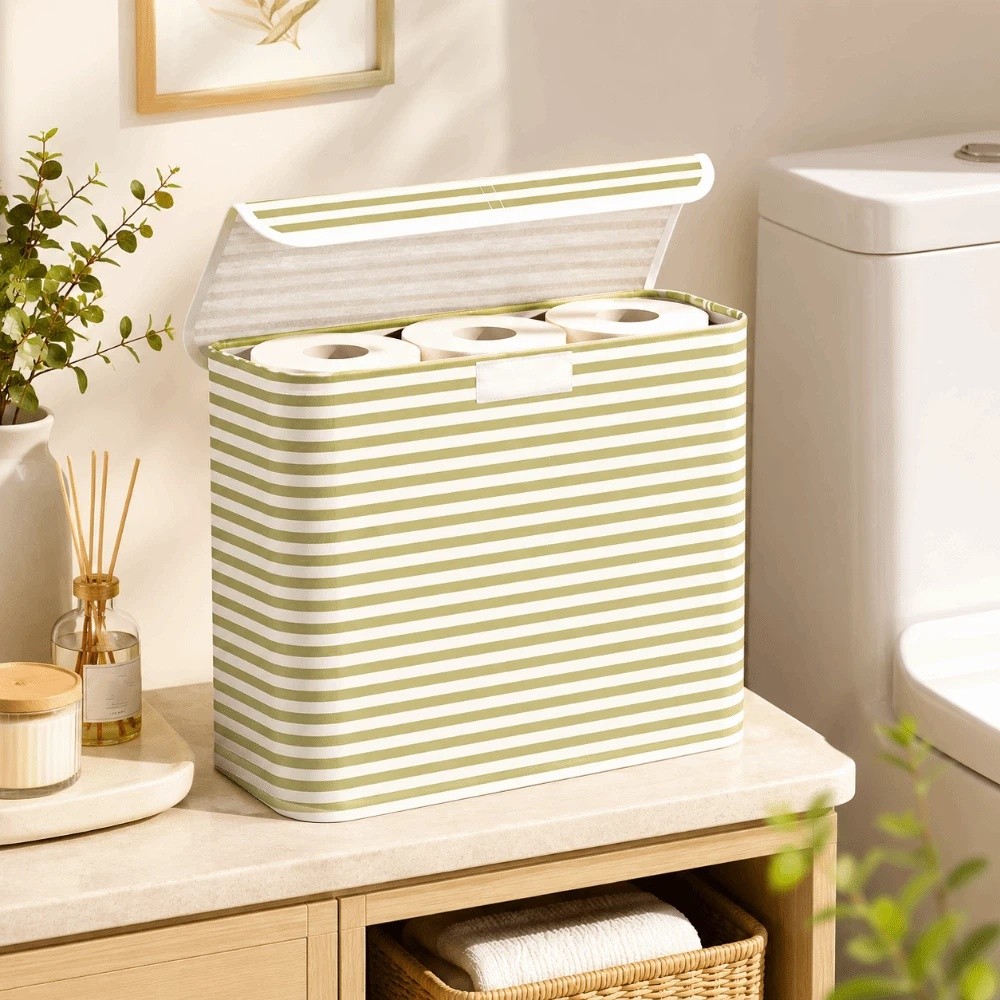 Storage Basket Fabric - Aksesori Kamar Mandi Tempat Tisu Toilet
