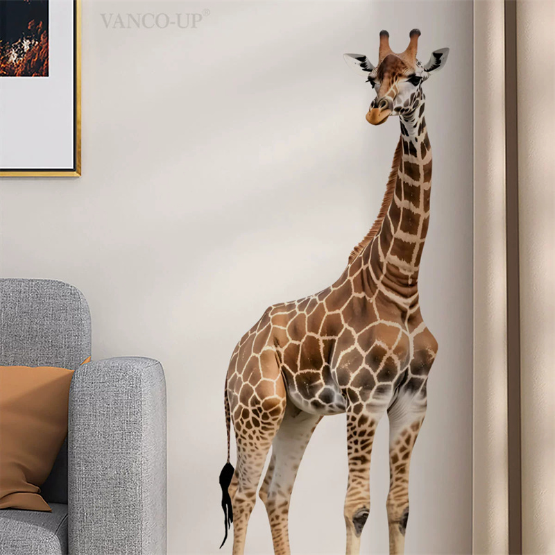 Baby Nursery Wallpaper - Stiker Jerapah Hewan Safari Besar untuk
