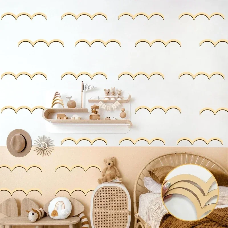 Baby Nursery Diy - Stiker Dinding Kayu yang Belum Selesai,