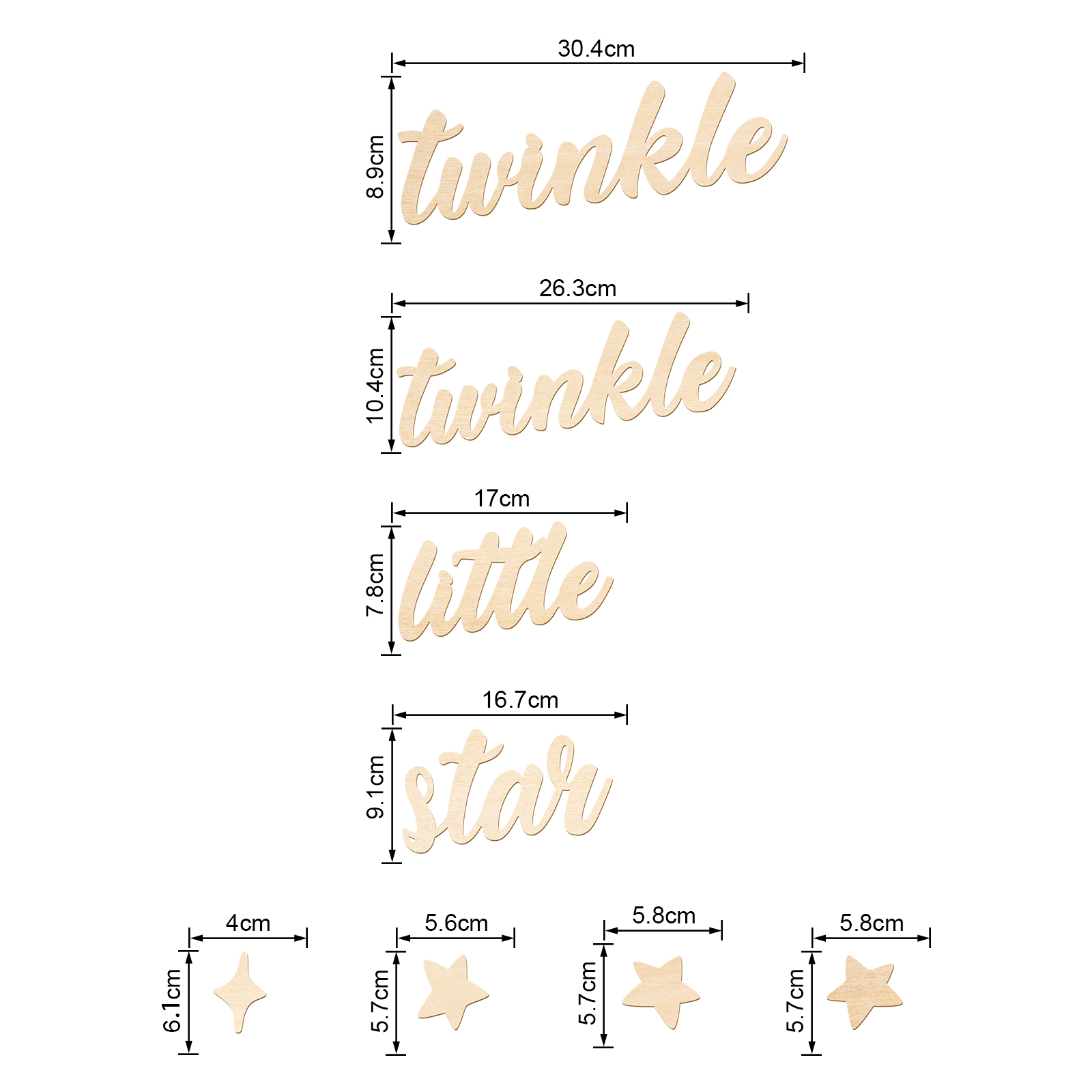 Papan Kayu Twinkle Twinkle Lit - Baby Nursery Sign ulasan dan harga