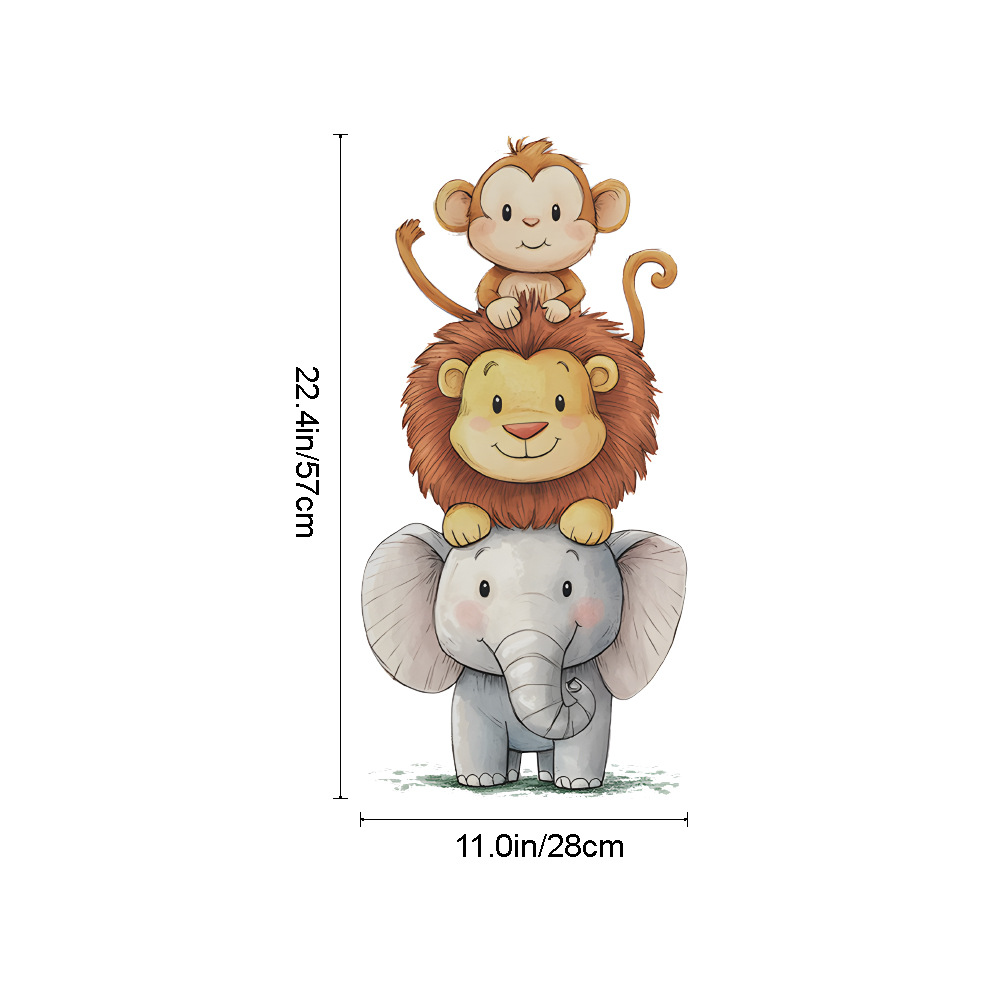Stiker Dinding Hewan Hutan Luc - Baby Nursery Wallpaper ulasan dan harga