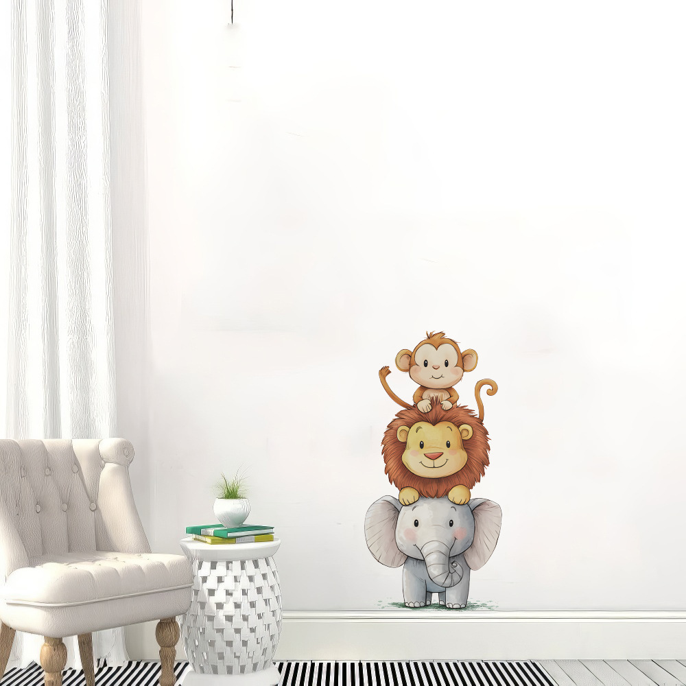 Stiker Dinding Hewan Hutan Luc - Baby Nursery Wallpaper ulasan dan harga