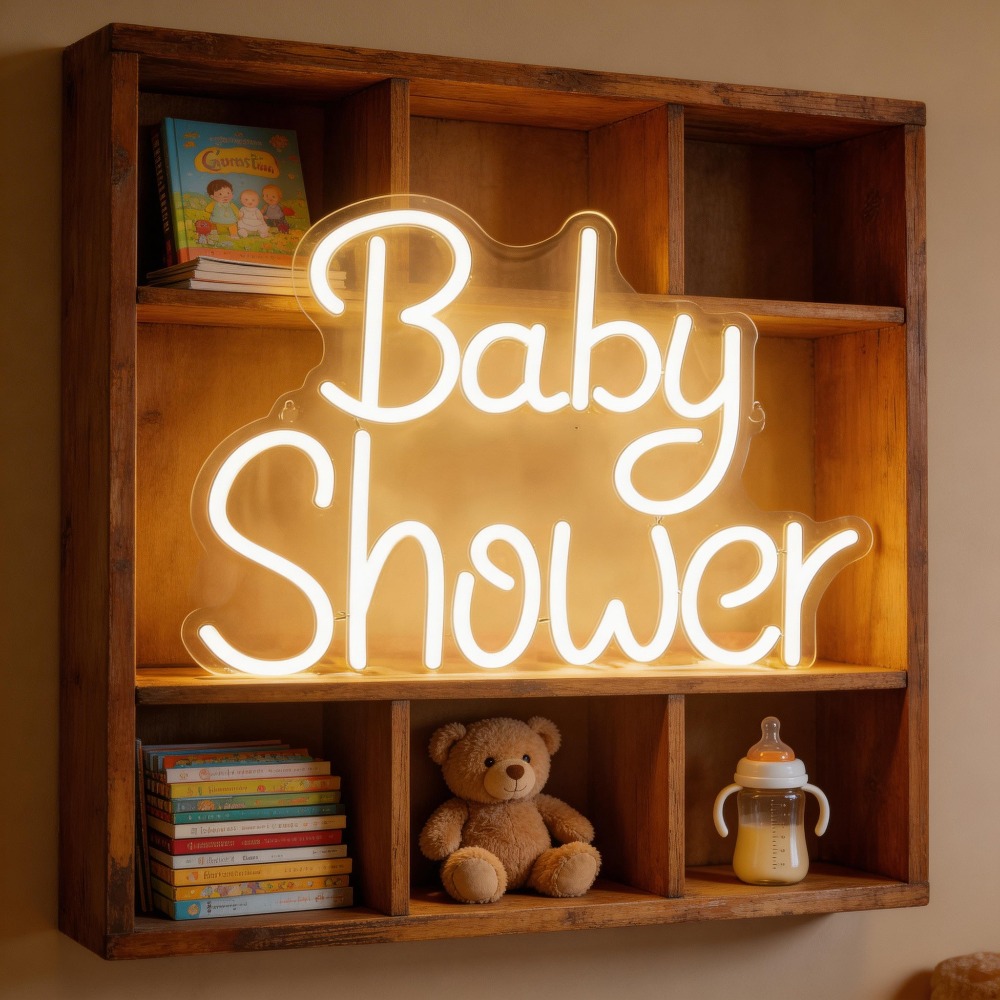 Lampu Neon LED Baby Shower, La - Baby Nursery Wall Lights ulasan dan harga