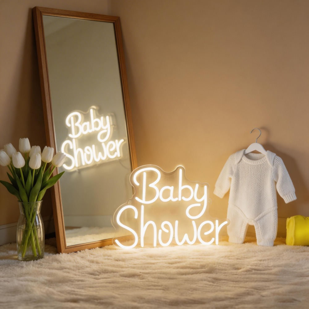 Lampu Neon LED Baby Shower, La - Baby Nursery Wall Lights ulasan dan harga