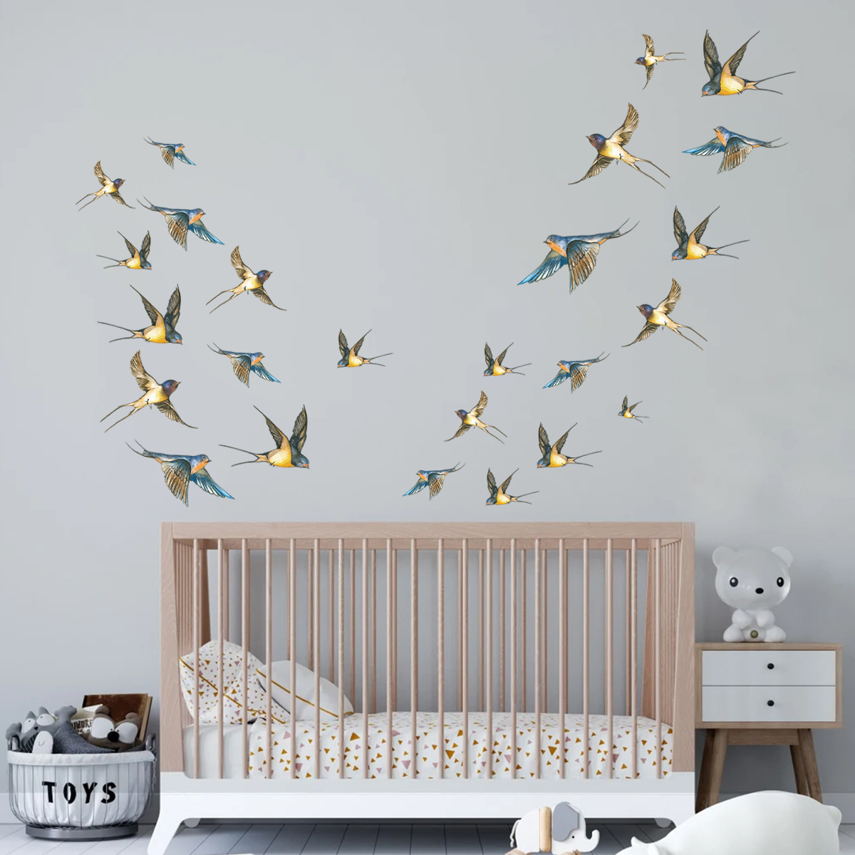 Stiker dinding multi warna cat - Baby Nursery Accessories ulasan dan harga