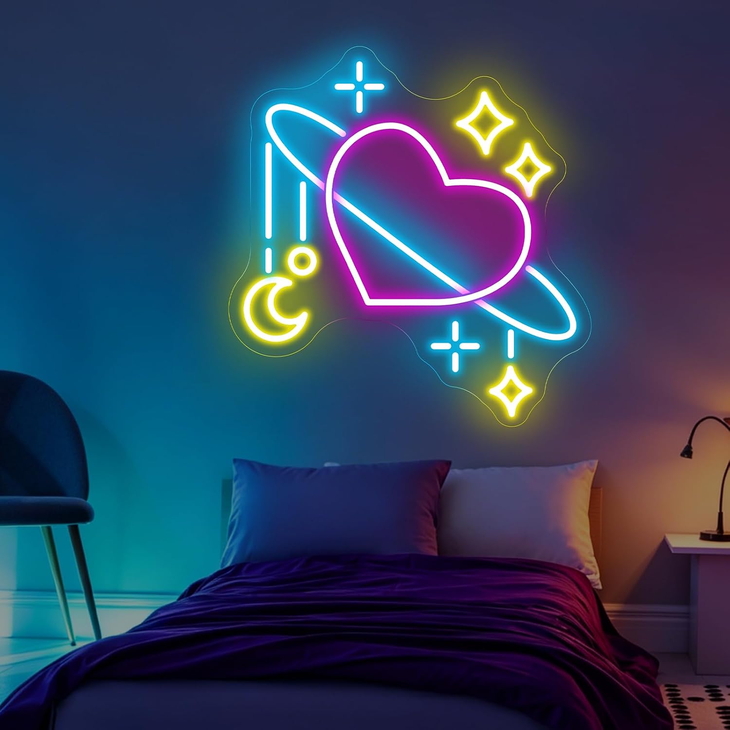 Lampu Neon LED Planet Luar Ang - Baby Nursery Wall Lights ulasan dan harga