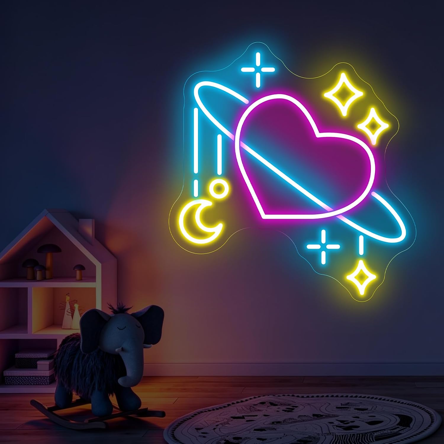Lampu Neon LED Planet Luar Ang - Baby Nursery Wall Lights ulasan dan harga