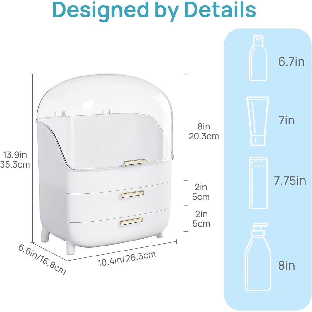 Organizer Makeup dan Perawatan - Drawer Dresser White ulasan dan harga