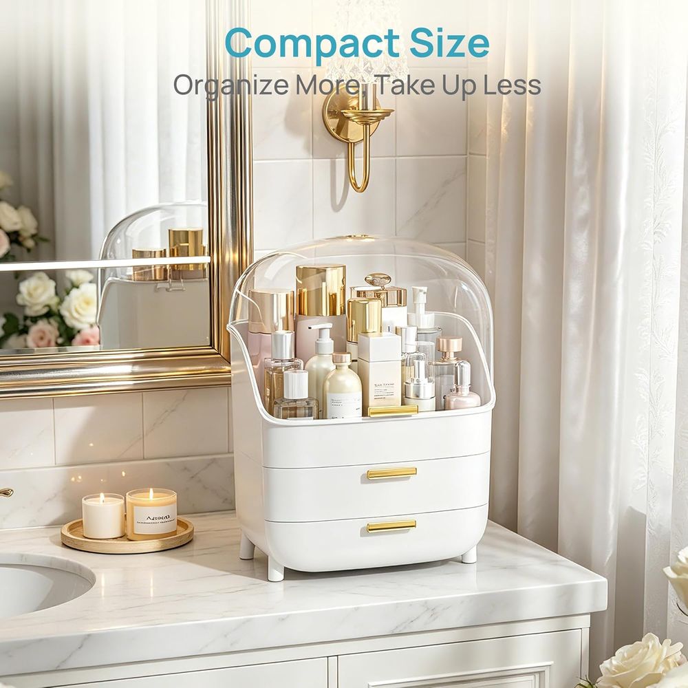 Organizer Makeup dan Perawatan - Drawer Dresser White ulasan dan harga