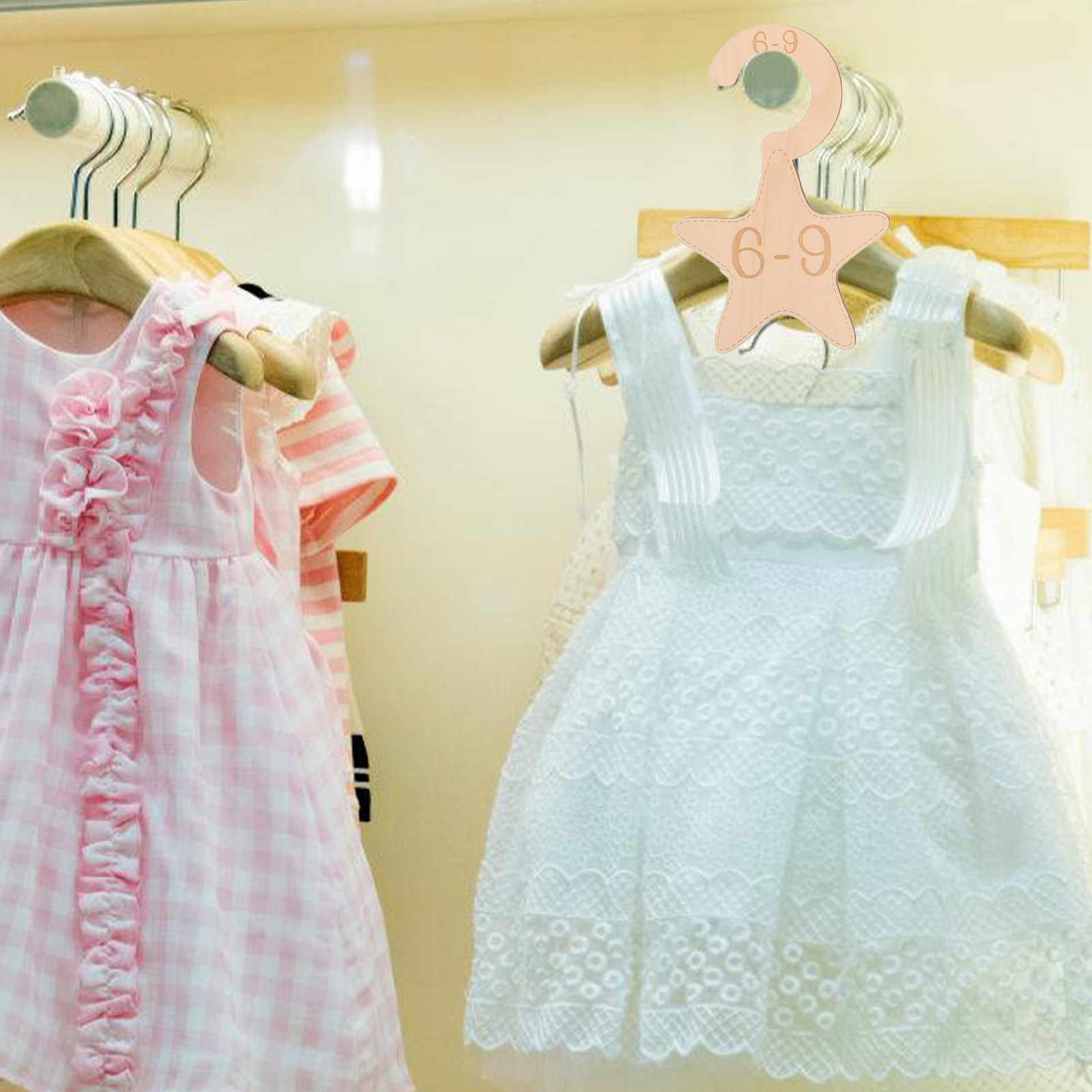 7Pcs Set Pembatas Lemari Kayu  - Closet Organizer Baby ulasan dan harga