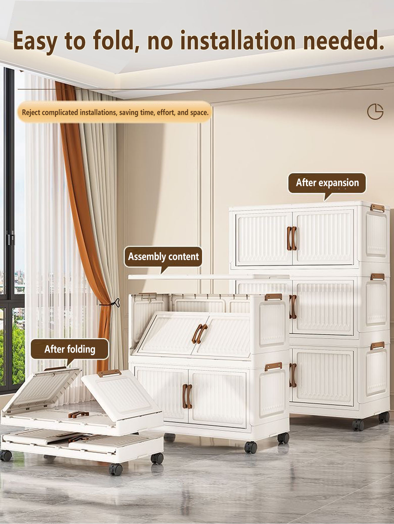 Lemari Penyimpanan Lipat Tebal - Closet Organizer Baby ulasan dan harga