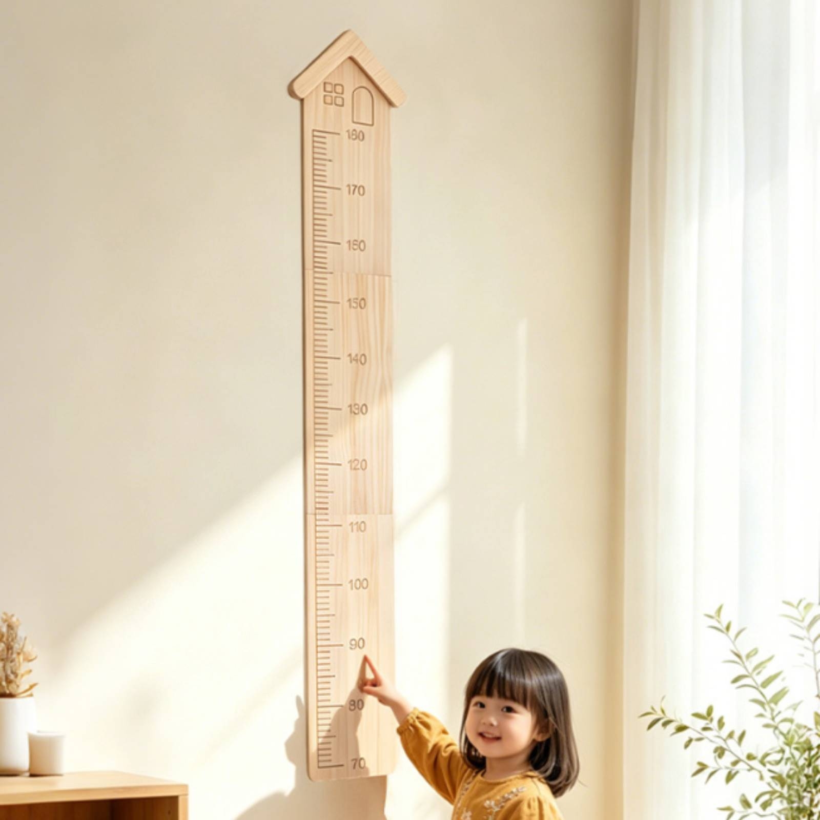 Pengukur Tinggi Badan Kayu Ben - Growth Chart Ruler ulasan dan harga