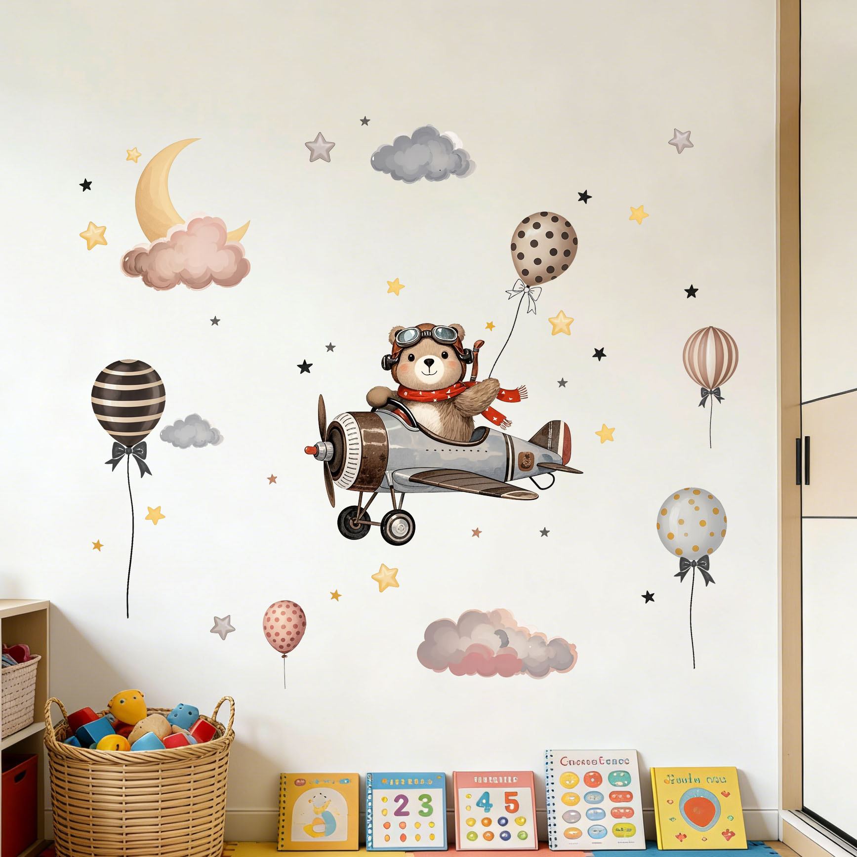 Stiker Dinding Kartun Beruang  - Baby Nursery Decals ulasan dan harga