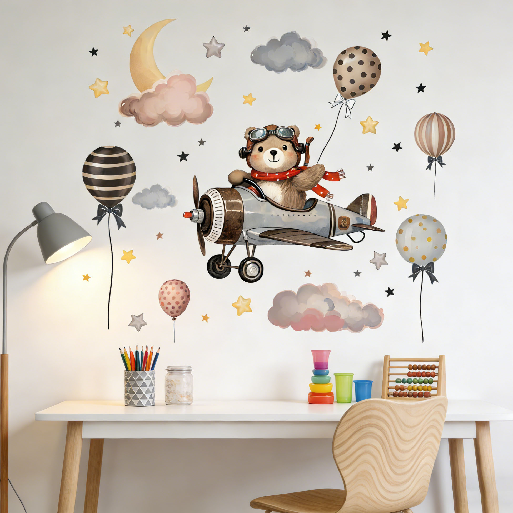 Stiker Dinding Kartun Beruang  - Baby Nursery Decals ulasan dan harga