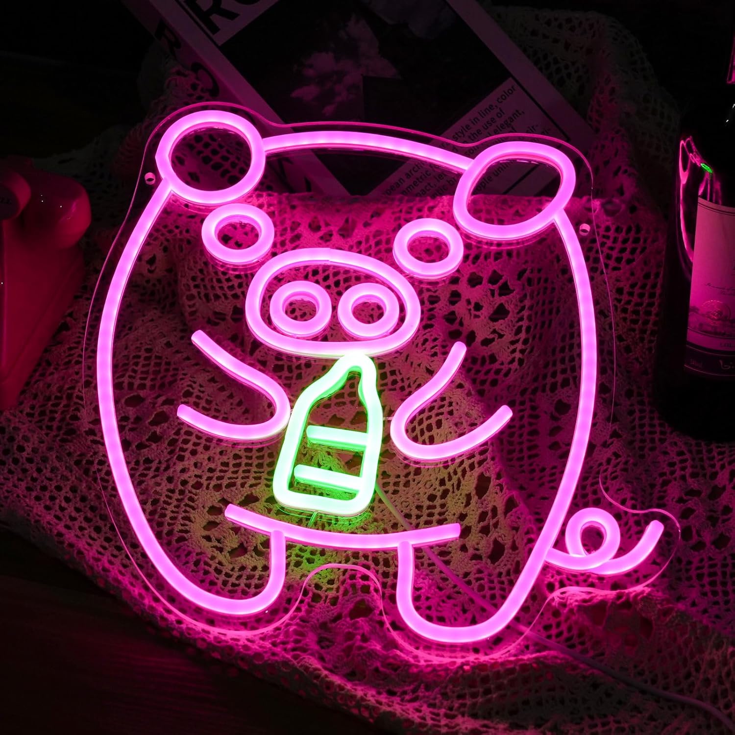 Lampu Neon Botol Susu Bayi LED - Baby Nursery Wall Lights ulasan dan harga