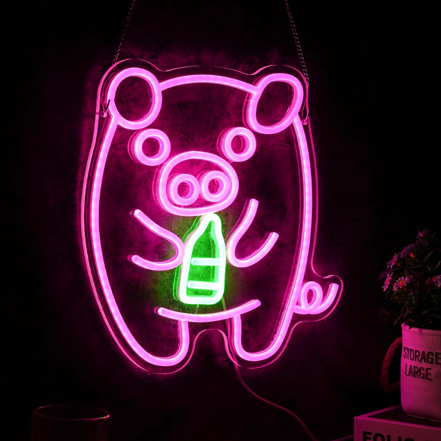 Lampu Neon Botol Susu Bayi LED - Baby Nursery Wall Lights ulasan dan harga