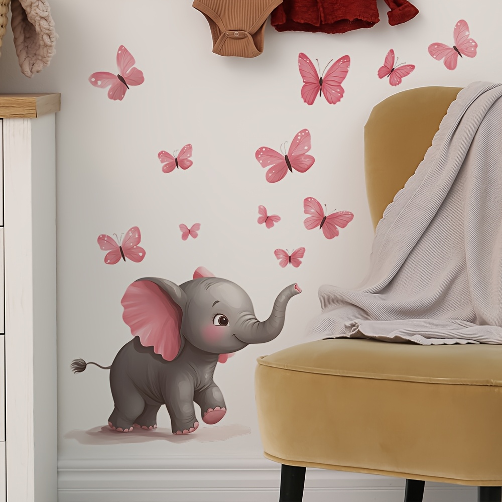 1 Buah Stiker Dinding Tema Kup - Baby Nursery Elephant Theme ulasan dan harga