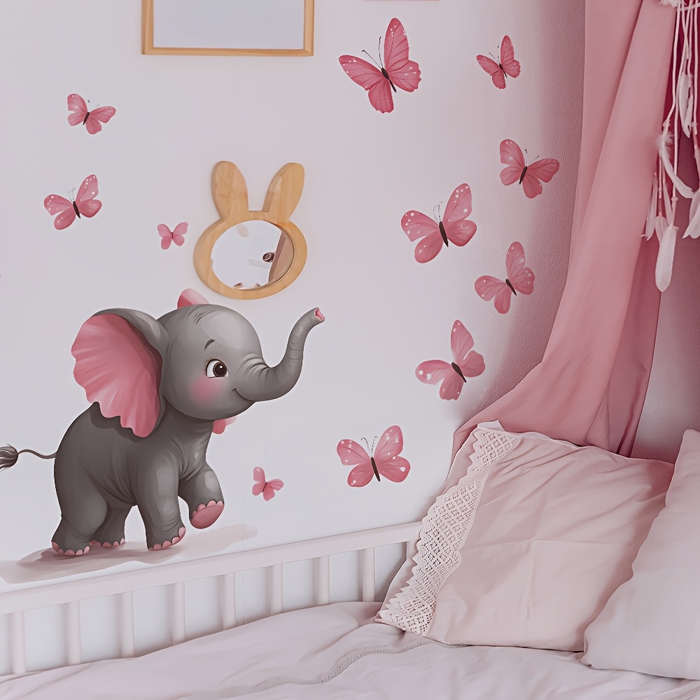 1 Buah Stiker Dinding Tema Kup - Baby Nursery Elephant Theme ulasan dan harga