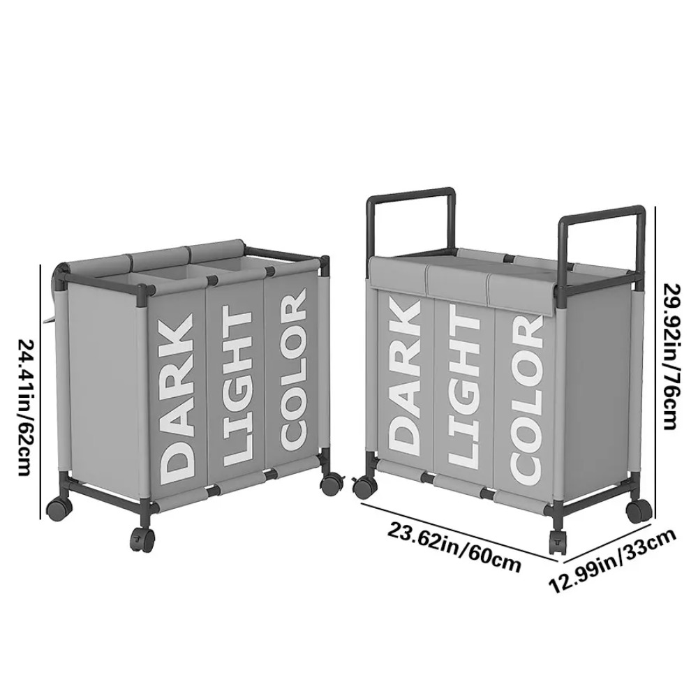 Keranjang Cuci 3 Kompartemen d - Storage Basket Fabric ulasan dan harga