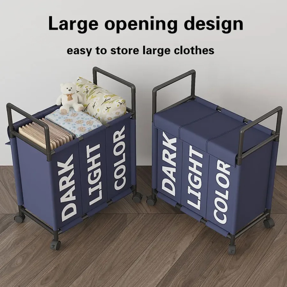 Keranjang Cuci 3 Kompartemen d - Storage Basket Fabric ulasan dan harga