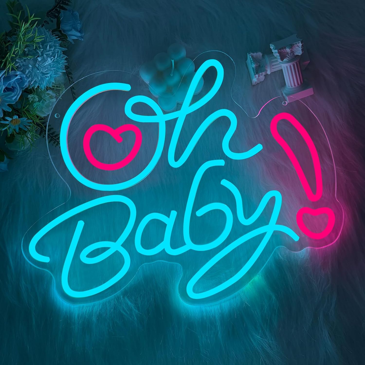 Lampu Neon LED Bentuk Hati Bay - Baby Nursery Wall Lights ulasan dan harga