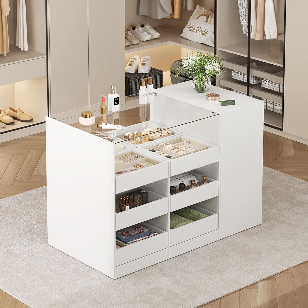 Lemari Pulau dengan Laci, Lema - Drawer Dresser White ulasan dan harga