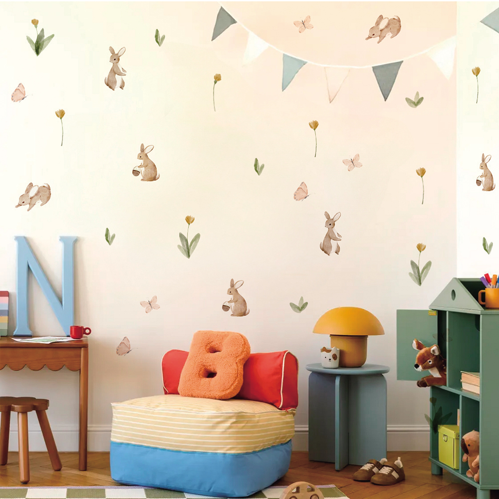 Stiker Dinding Kamar Anak Keli - Baby Nursery Wallpaper ulasan dan harga