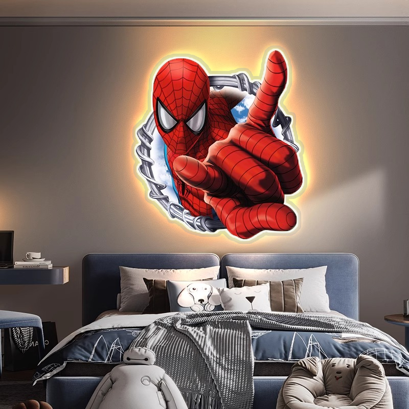 Lampu Neon LED Spider Man untu - Baby Nursery Wall Lights ulasan dan harga