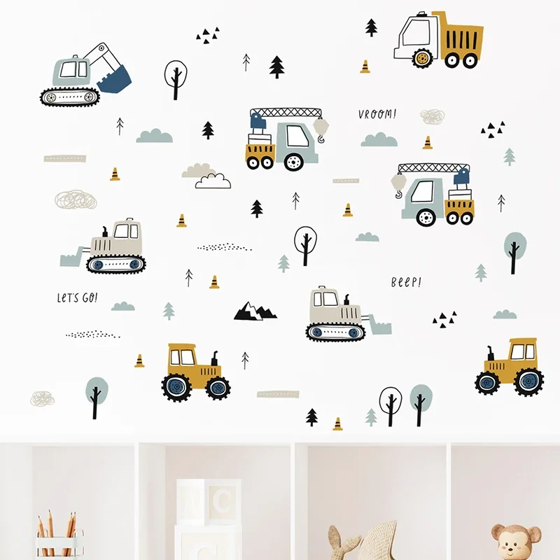 Gambar tangan lucu mobil truk  - Baby Nursery Wallpaper ulasan dan harga