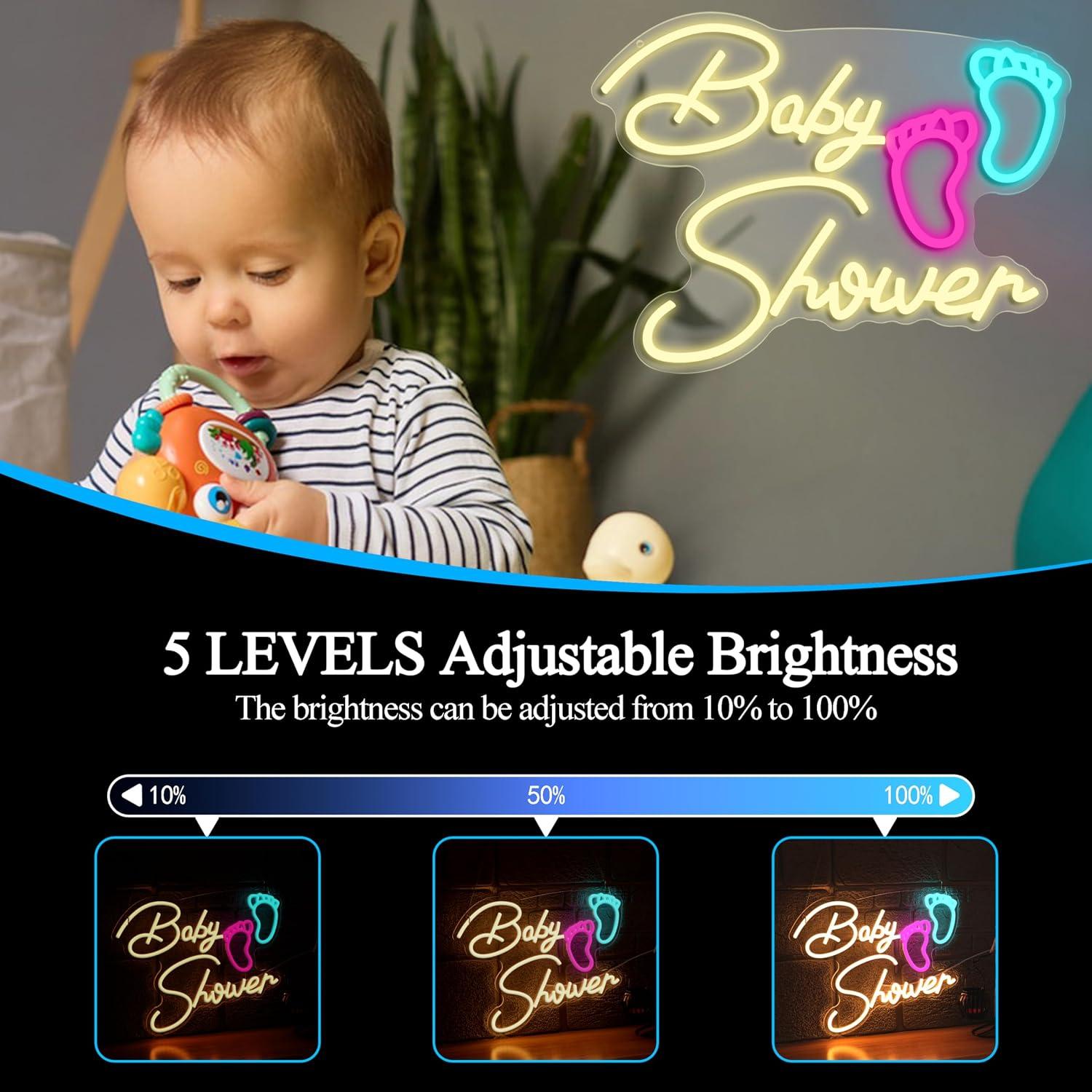 Lampu Neon Baby Shower USB LED - Baby Nursery Wall Lights ulasan dan harga