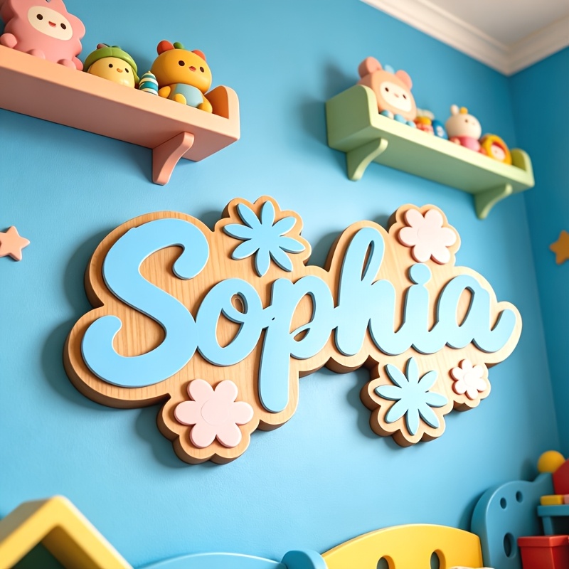 Papan Nama Kamar Bertema Bunga - Baby Nursery Sign ulasan dan harga