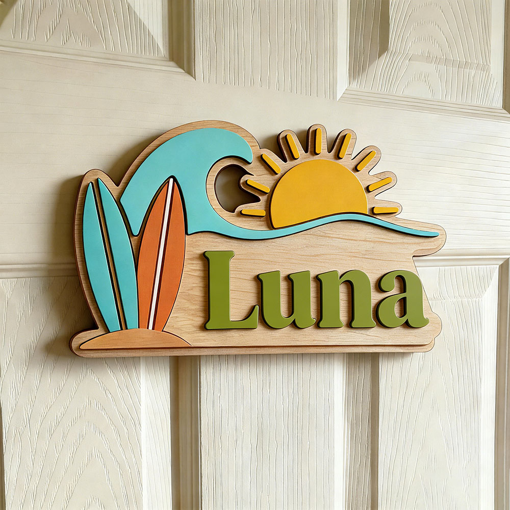 Papan Nama Pintu Bertema Gelom - Baby Nursery Sign ulasan dan harga