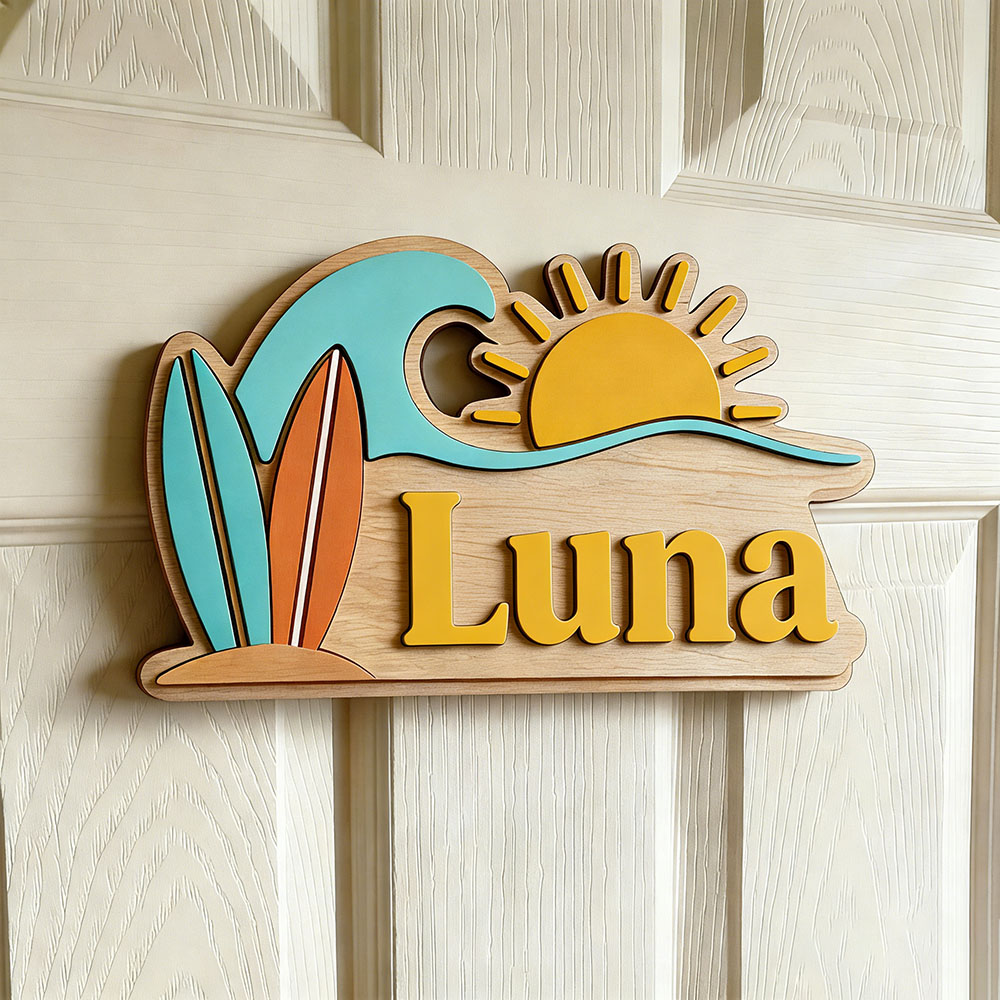 Papan Nama Pintu Bertema Gelom - Baby Nursery Sign ulasan dan harga
