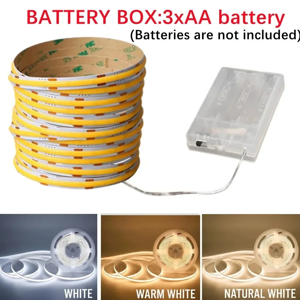 Baterai 3AA 5V COB LED Strip 8 - Drawer Dresser White ulasan dan harga