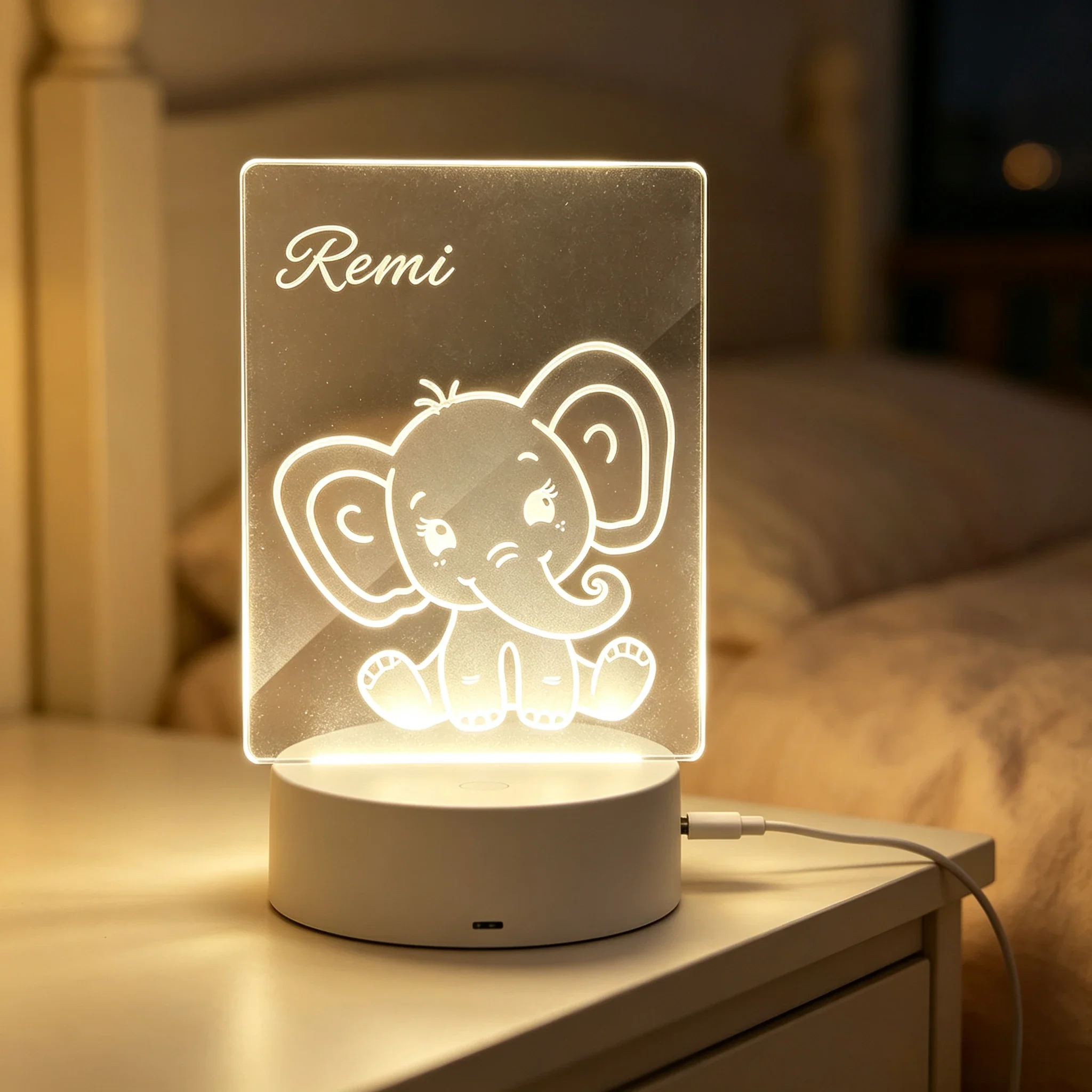 Lampu Tidur LED USB Akrilik Si - Baby Nursery Light ulasan dan harga