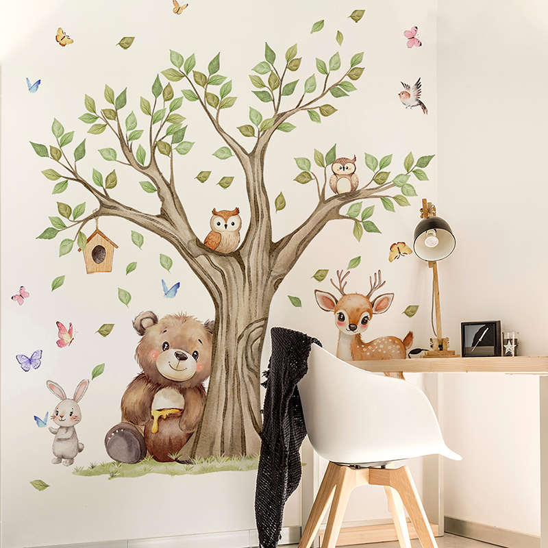 Stiker Dinding Taman Hewan Hut - Baby Nursery Diy ulasan dan harga