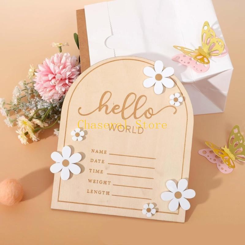 E7CE Tanda Plakat Nama Kayu un - Baby Nursery Sign ulasan dan harga